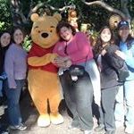 With friends at Disneyland
